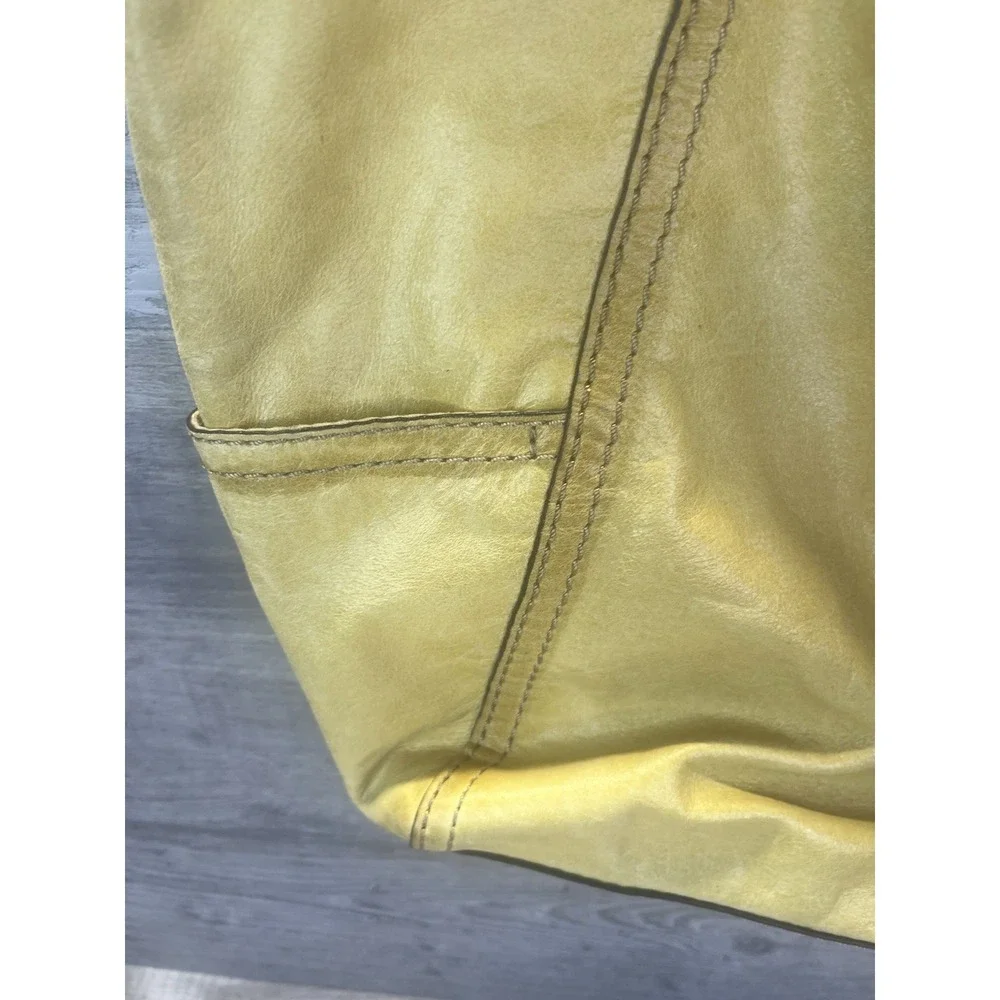 Fossil Hathaway Tote Bag Medium Yellow Leather Shoulder Handbag Purse